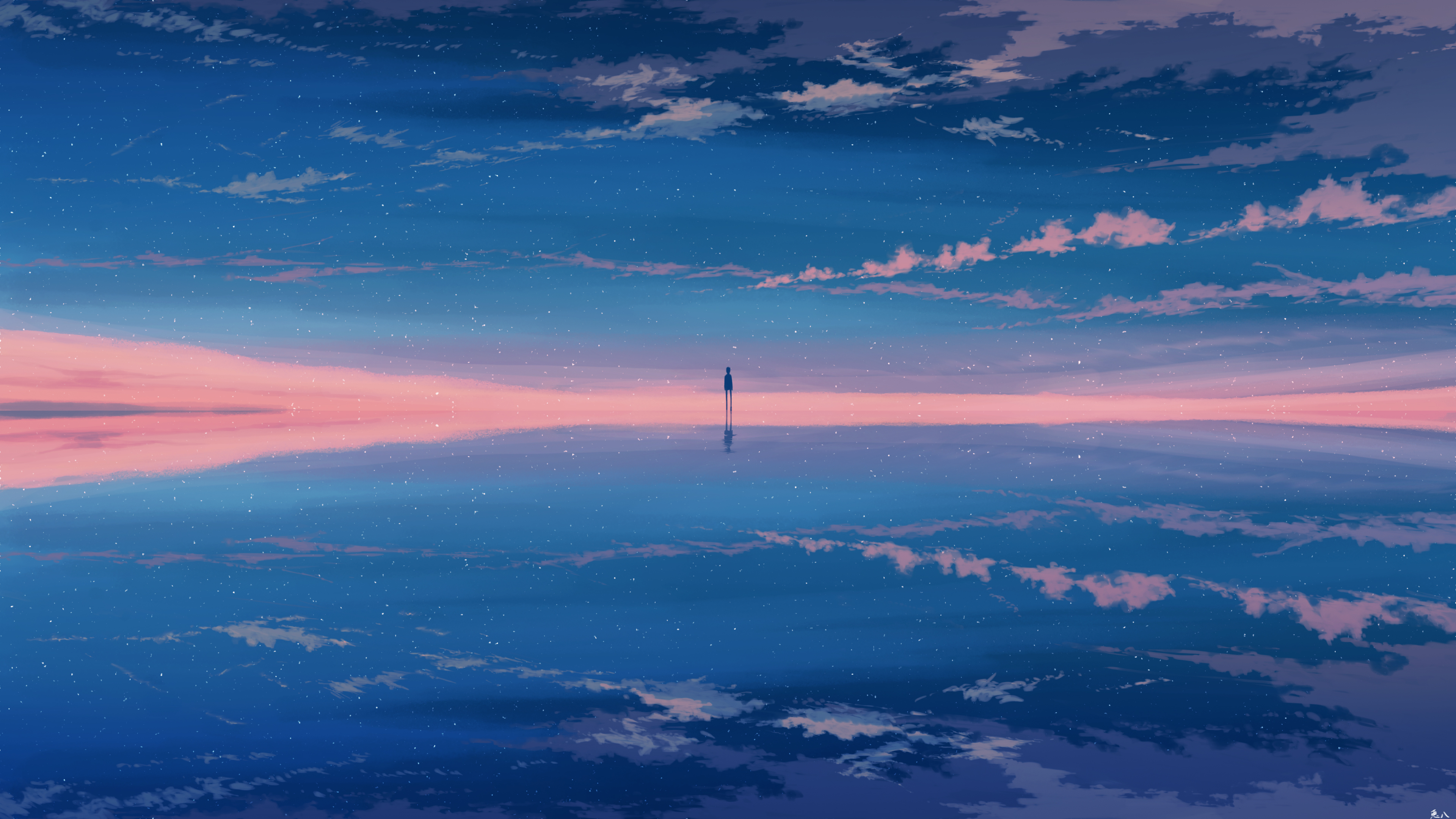 天空，云，一个人，唯美，动漫风景4k壁纸_彼岸图网.jpg